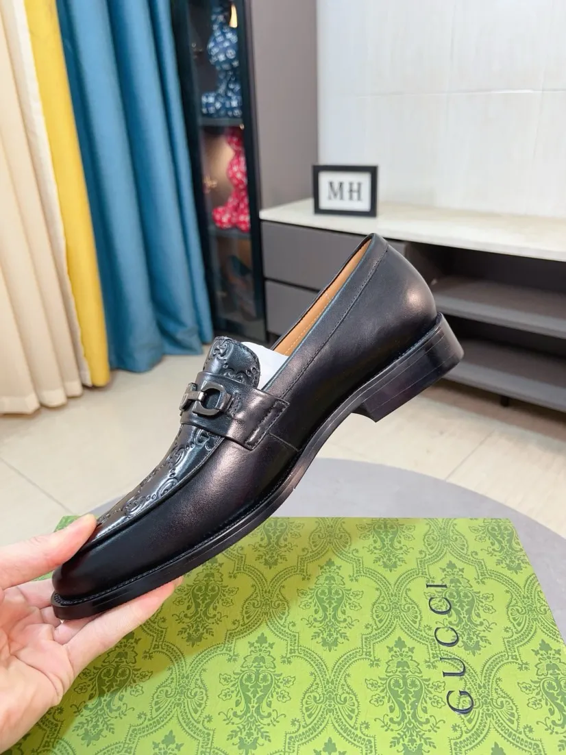Men's Men's Shoes 💰520🌹🌹【GUCCI】The most popular classic Gucci leather shoes. Synchronized with the official website, the upper is made of Italian first-layer cowhide ➕cowhide lining, with unique brand and unique craftsmanship. Highlighting the hot style of the new year. Stop hesitating, stop wandering, get it now. Number: 38--44